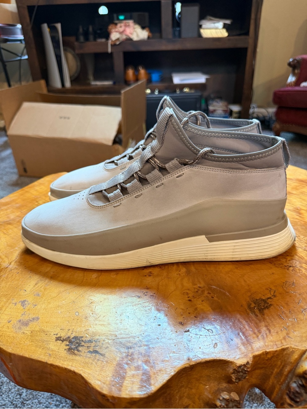 Wolf & Shepherd Crossover Mid Grey Leather Men's Hybrid Sneaker Dress Shoe 11.5M
